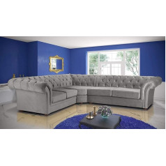 Jvmoebel 245 x 308 cm sofos pagalvėlė Chesterfield sofa, pagaminta pagal užsakymą, sofos komplektas