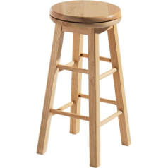 Chef Vida Breakfast Bar Stool, Wood, Light Brown, 32 x 32 x 64 cm