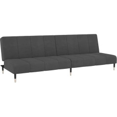 vidaXL Sofa lova 2 sėdimų vietų sofa lova svetainei Namų kino biuras Svečių lova su mediniu rėmu Sofa lova Dienos lova Sofa sofa išskleidžiama Tamsiai pilkas aksomas