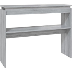 Vidaxl Sonoma konsoles sānu galds Priekšnama galds Bufete Uzglabāšanas galds Sienas galdiņš Tualetes galdiņš Grey Sonoma 102 x 30 x 80 cm Koka materiāls