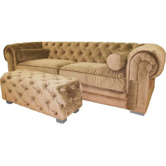 Jvmoebel Chesterfield Sofa Cushion Designer Couchen Sofas Set Couch Three-Seater No. 40