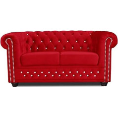 Jvmoebel Chesterfield York BlinkTextil 2-vietė sofa-lova su minkštais baldais