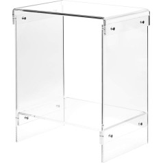 Artmaze Acrylic Side Table 2 Tier Bedside Table for Living Room Bedroom Easy Assembly 18 x 12 22 Inch High