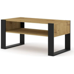 Bim Furniture Mondi Coffee Table 100 x 50 cm Side Table with Shelf (Artisan Oak)
