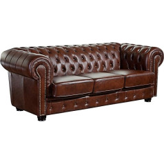 Max Winzer Norwin 3-Seater Sofa Wiped Leather Brown