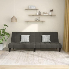 Wdgjjfecnmuehi Multifunktionales Sofa Lounge SofaSchlafsofa 2-Sitzer Dunkelgrau SamtGeeignet für Schlafzimmer Wohnzimmer