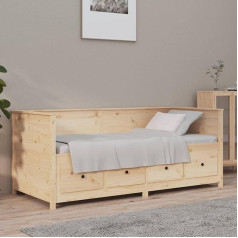 Junzai Day Bed, Sofa Bed, Couch with Sleep Function, Sofa Bed, Sofa Bed, Sofa Bed, Daybed, Sofa Bed, Sofa Bed, Couch Bed, Youth Bed, 75 x 190 cm, Solid Pine Wood