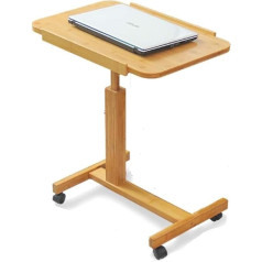 Elzey Stāvoša darba galda darbstacija Creativity Rolling Laptop Cart Regulējams augstums Sit-Stand darbstacija Mobile Standing Desk (Izmērs : L)