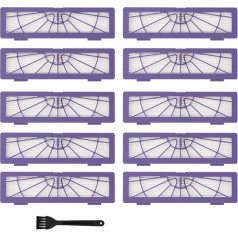 Eecoo Neato D3 D5 D5 D70 D7 5 D80 70E D85 putekļu sūcēja filtra rezerves daļas, 10 HEPA putekļu filtra piederumu komplekts ar tīrīšanas birsti, laba stabilitāte un izturība