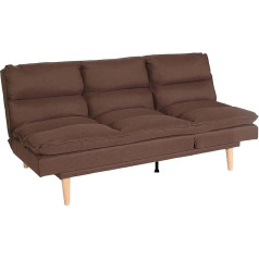 Mendler HWC-M79 Sofa Bed, Guest Bed, Sofa Bed, Couch Sofa, Sleep Function, Lying Surface 180 x 110 cm, Fabric/Textile, Brown