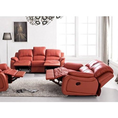 Mapo Möbel 5129-3+2-206 Full Leather Recliner Sofas