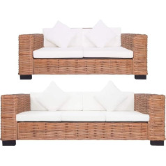 Chenshu 2-Piece Sofa Set with Cushions, Sofa Bed, Sofa Bed, Couch with Sleep Function, Sofa Bed, Sofa Bed, Sofa Bed, Sofa and Couches, Natural Rattan