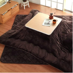 Kotatsu kafijas galdiņš 4 komplekts Heizkotatsu dzīvojamai istabai Ziemā zems galds ar apkuri Silta dāvana ģimenei (krāsa: koka krāsa, S: 80 * 80 * 41 cm)