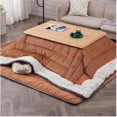 Yclty Kotatsu sildīšanas tatami galds ar segu paklājs Apkures kafijas galdi Sānu galds Piekaramais sildītājs zem biroja galda Futon matracis Japāņu matracis Miegammais matracis Biezināts grīdas paklājs 4 gab. komplekts (C