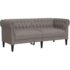 ‎Vidaxl vidaXL Chesterfield-Sofa 2-Sitzer Taupe Stoff