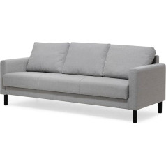 Trendteam Smart Living - Сборка без инструментов - Мягкий 3-местный диван - Гостиная - Click&Sit - Размеры в собранном виде (Ш x В x Г) 202 x 84 x 83 см - Цвет серый - 22312