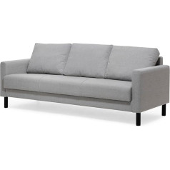 Trendteam Smart Living - Tool-free assembly - Upholstered sofa 3-seater sofa couch - Living room - Click&Sit - Assembled dimensions (W x H x D) 202 x 84 x 83 cm - Colour Grey - 2231209S0