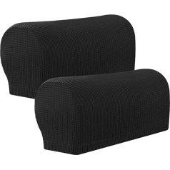 ‎Amusingtao Amusingtao Armrest Covers Dīvāns komplekts no 2 Stretch Armchair Couch Neslīdošs ūdensnecaurlaidīgs mēbeļu aizsardzības aizsargpārsegi roku balstu krēslu pārvalkiem (melns)