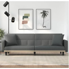 Whopbxgad Dzīvojamās istabas mēbeļu komplekti, dīvānu komplekti dzīvojamai istabai, dīvānu gulta, Schlafsofa mit Kissen Dunkelgrau Stoffmodular Sofa, modulārais dīvāns, āra terases mēbeles,