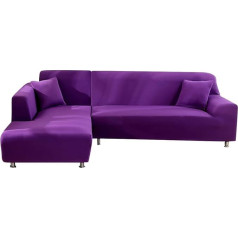 Jodimitty L formas dīvāna pārvalks Dīvāns Slipcover Pet Protector Neslīdošs traipu izturīgs mašīnā mazgājams moderns stūra dīvāns (violets, 1 sēdvieta + 3 sēdvietas)