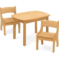 Biokinder - Das Gesunde Kinderzimmer BioKinder Levin Children's Furniture Set with Table and 2 Chairs Made of Certified Solid Wood Alder