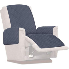 ‎Muross Muross Reversible Recliner Protector, ūdensnecaurlaidīgs mēbeļu aizsargs, neslīdošs neslīdošs 1 sēdvietas dīvāns krēsls mēbeļu aizsargs dīvāns mājdzīvniekiem (pelēks)