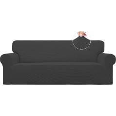 ‎Easy-Going Easy-Going Stretch Sofa Slipcover 1 gab. dīvāna pārvalks Mēbeļu aizsargs Mīksts ar elastīgu apakšdaļu bērniem Spandekss žakarda audums Mazs pleds (dīvāns, tumši pelēks)