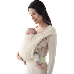 Ergobaby Baby Carrier для новорожденных с рождения экстра мягкая, Embrace Belly Carrier Baby Carrier Ergonomic Cream Pack of 1