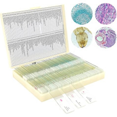 120 Microscope Slides with Biological Samples, Insects Plants Human Cell for Laboratory Biology and Science Studies