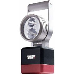 STAUDTE HIRSCH LED darba gaisma SH-5.100, 2 x 8 W, 2 x 1040 lm, 8000 mAh litija jonu akumulators, 5 gaismas režīmi, līdz 250 m, IP54, avārijas gaismas funkcija, 6500 K