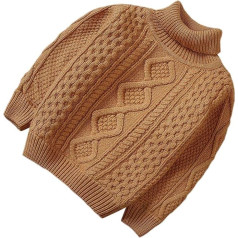 Xinne Jaunas meitenes Vintage Turtleneck džemperis adīts džemperis Unisex bērnu rudens ziemas biezs biezs plīša trikotāžas