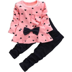 MH-Lucky Baby Mädchen Kleidung Kleinkind Outfit Set 2-teilig Langarm Oberteil + Hose