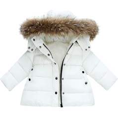 FeiliandaJJJ Baby Coat, zīdaiņu toddler meitenes zēni ziemas pūra jaka ar kapuci jaka Outwear Kids kažokādas apkakle ar Zip mēteli silts apģērbs