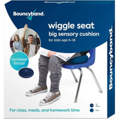 Bouncyband Wiggle Seat Sensory krēsla spilvens (33 cm/13) (zils)