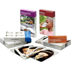 Flashcard Set - Feelings and Emotions Prepositions Verbs Categories and Word Pairs - Language Development Material - angļu valoda kā otrā valoda