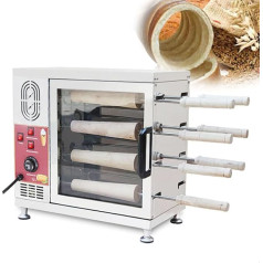 Elektrische Toastmaschine, Kamin-Kuchenofen, 3500 W Eistüten-Grillmaschine mit 16-teiliger Walze, Kamin-Brötchen-Grillmaschine für Restaurant, Zuhause, Küche, Snackbar