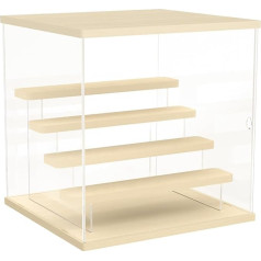 Nynelly Acrylic Display Case caurspīdīga uzglabāšanas kaste kolekcionāriem, 5 līmeņu caurspīdīga akrila vitrīna Lego modeļu figūriņām, putekļu necaurlaidīga vitrīna miniatūru rotaļlietu figūriņām