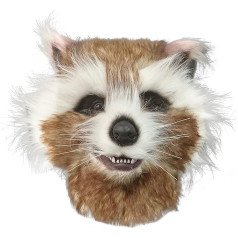 KAWAAI Realistic Galaxy Raccoon kažokādas pilna sejas lateksa maska dzīvnieku Halloween Cosplay Lieldienu masku rekvizīts Brown Adult