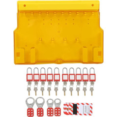 Lockout Tagout Station Tagout Lock Set 10 Curtains Lock 20 Keys 10 Day 4 Buckle Lockout Station with Cover