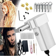 PoNPeD Elektrisches Handgerät Für Dreadlocks Aus Edelstahl, Upgrade Für Langes Menschliches Und Synthetisches Haar, Erleichtert Die Herstellung Von Dreadlocks