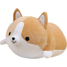 Surakey Corgi plīša rotaļlieta suņu plīša spilvens Cute bērnu rotaļlieta Shiba Inu Cuddly Toy plīša lelles pildīti mīksto dzīvnieku plīša rotaļlietas suņu lelles plīša rotaļlieta dāvana bērniem Brown