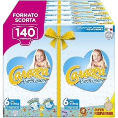 Carezza Baby Comfort XXL | 6 izmērs (16-30 kg) | 140 autiņbiksītes