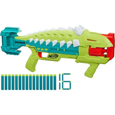 Nerf DinoSquad Armorstrike šautriņu blasteris 8 šautriņu rotācijas mucas rokturis 16 Nerf Elite šautriņas - Ankylosaurus dizains