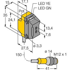 3069869 - QS18VP6FPQ5, optisks sensors, kas paredzēts mākslas izstrādājumu ražotājiem