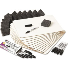 Charles Leonard Dry Erase LAPBOARD CLASS PACK, komplektā ir 12 tāfeles, 5,1 cm Filz Radierer un marķieris Dry Erase Marker (35036)