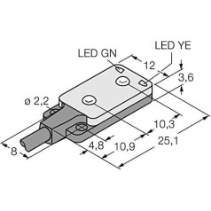 3061749 - VS2AP5CV30, optisks sensors Winkellichttaster Miniatursensor