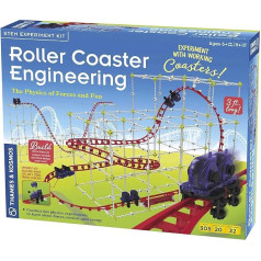 Thames & Kosmos, 625417, Roller Coaster Engineering, The Physics of Forces and Fun, Build Your Own Working Roller Coaster, Ages 8+