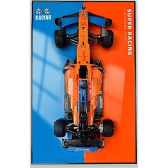 Sienas plāksne Lego Technic McLaren Formula 1 42141, ideāla dāvana Lego cienītājiem, izmērs: 75 x 45 cm