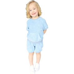 100% kokvilnas treniņtērps 4 krāsas Unisex zēni meitenes meitenes bērni toddler bērnu ap kaklu vasaras Teddy 2 gabalu apģērbs