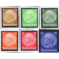 Prophila Collection Deutsches Reich 548-553 (pilns izdevums) mint ** MNH 1934 Hindenburg sēru diena (pastmarkas kolekcionāriem)